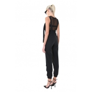 Salopette noir poches cargo techno stretch LW928 La Haine Inside Us Femme Alsace Strasbourg Boutique Mode Online 