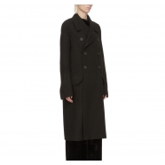 Manteau officier Coat Noir Rick Owens Femme RP02D3920 WSF 09 Boutique Strasbourg France Online shopping woman coat