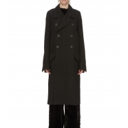 Manteau officier Coat Noir Rick Owens Femme RP02D3920 WSF 09 Boutique Strasbourg France Online shopping woman coat