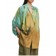 Chemise longue print Bambou vert soie Bulda Mes demoiselles Paris Femme boutique tendance strasbourg france shopping vêtement