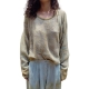 Pull bambou vert asymétrique alpaga Basma Mes Demoiselles Paris Femme boutique tendance strasbourg france shopping 