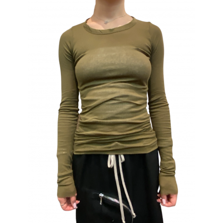 Tshirt Manches longues coton col rond Rib Bean LS T RP02D 3202 MR 35 Rick Owens Femme boutique strasbourg france shopping 