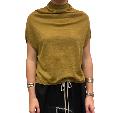 Pull Sans Manches miel Honney SL Crater Rick Owens Femme RP02D3630 M 62 boutique tendance strasbourg france shopping mode