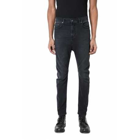 Jeans Noir stretch coutures genou LM218 La Haine Inside Us Homme Alsace Strasbourg Boutique Online 