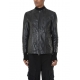 Blouson Biker Cuir double zip Noir LM257 La Haine Inside Us Homme Alsace Strasbourg Boutique Online