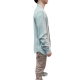 Chemise Pression Col V Flanelle ciel Snap collar Rick Owens Homme RU02D6290 FL 36 Boutique Strasbourg shirt men fashion