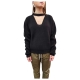 Pull v bande col Noir Eclipse Rick Owens Femme RP02D 3646 KWV 09 Alsace Strasbourg Boutique Online woman algorithmelaloggia