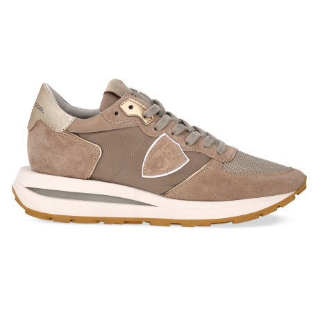 Baskets Tropez haute beige Philippe Model Femme TKLD W014 Boutique Strasbourg France Online sneaker femme