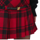 Jupe Tartan rouge collège courte ceinture noire Elisabetta Franchi GO06447E2 boutique tendance strasbourg vêtements 