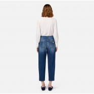 Jeans Boyfriend délavé Elisabetta Franchi Femme PJ72D 104 Boutique Shop On line Alsace Concept Store 
