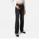 Jeans Noir Boutons argent Côtés jambes Elisabetta Franchi Femme PJ28N 102 Boutique Strasbourg France pant woman