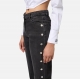 Jeans Noir Boutons argent Côtés jambes Elisabetta Franchi Femme PJ28N 102 Boutique Strasbourg France pant woman