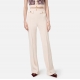 Pantalon Buro crème large Poches rabats ceinture Elisabetta Franchi PA025 193 boutique strasbourg france tendance shop