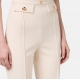 Pantalon Buro crème large Poches rabats ceinture Elisabetta Franchi PA025 193 boutique strasbourg france tendance shop