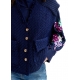 Veste sans manche Maille navy gros boutons Geologic Evening Blue EB29 Essentiel Antwerp Femme boutique strasbourg france