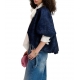 Veste courte jaquard relief Navy Genuine Evening Blue EB29 Essentiel Antwerp Femme boutique tendance strasbourg france 