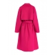 Manteau Fushia croisé ceinture Gimply FU34 Essentiel Antwerp Femme boutique strasbourg france alsace shop tendance mode 