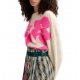 Pull Ecru Grosses Fleurs Fushia Garcon Merengue G1MR Essentiel Antwerp Femme boutique strasbourg france vêtements shop