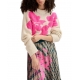 Pull Ecru Grosses Fleurs Fushia Garcon Merengue G1MR Essentiel Antwerp Femme boutique strasbourg france vêtements shop