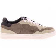 Sneakers Bali Fango Bei suède Café Beige spoiler noir P448 Homme