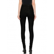 Legging cuir suède Noir Isabel Benenato femme DL04 01 Strasbourg France mode vêtement boutique online 