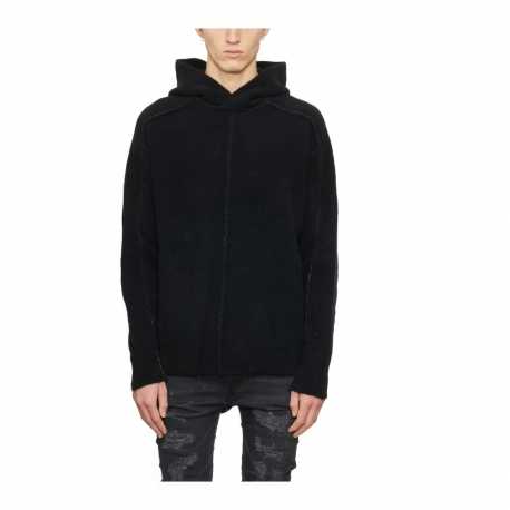 Pull Capuche Yack Noir UK21 01 Isabel Benenato homme