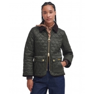 Veste courte Sauge Matelassée poignets maille Fitted Beadnell Quilt LQU1765 SG7 Barbour Femme