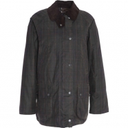 Veste waxée print Tartan Dark Olive Tartan Ashby LWX1408 OL71