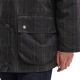 Veste waxée print Tartan Dark Olive Tartan Ashby LWX1408 OL71