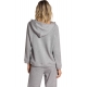 Sweat maille gris métalisé Hoodie JERT237 019