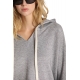 Sweat maille gris métalisé Hoodie JERT237 019