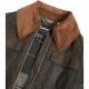 Blouson Waxé Beauly bi-color Archiv Olive Grand col velours Camel LWX1400 OL99