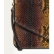 Pochette Alicia Scarabé Python Œil de Tigre brun beige 3606 Claris Virot Femme Strasbourg Boutique online bag woman