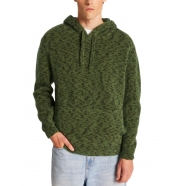 Pull Hoodies moucheté laine stretch vert noir Télio 622 446 8654