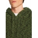 Pull Hoodies moucheté laine stretch vert noir Télio 622 446 8654