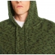 Pull Hoodies moucheté laine stretch vert noir Télio 622 446 8654