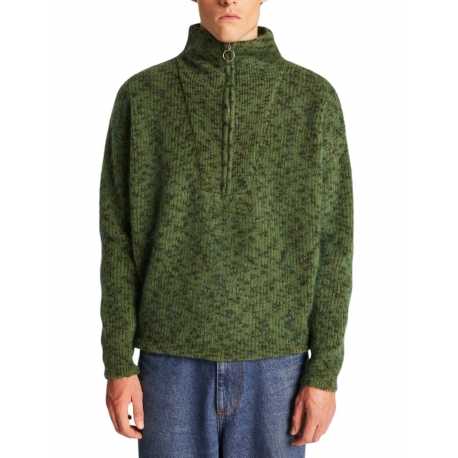 Pull col camioneur moucheté vert noir Ténessy 622 433 8654 Montagut Homme Boutique Strasbourg Online Mode