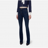 Jeans large poches plaquées avant Brut Délavé Elisabetta Franchi Femme PJ74S 104 Alsace Strasbourg Boutique Online