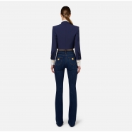 Jeans large poches plaquées avant Brut Délavé Elisabetta Franchi Femme PJ74S 104 Alsace Strasbourg Boutique Online