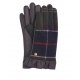 Gants Tartan bleu rouge cuir choco Lishaw LGL0139 TN11 Barbour Homme