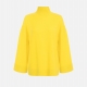 Pull Jaune long col montant oversize logo dos aline cachemire Elisabetta Franchi Femme MK65S C19 Boutique Strasbourg mode