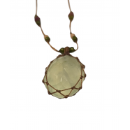 Collier Tibétain Stib Prehnite Vert Clair Rose Sharing