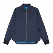 Veste zippée matelassée flanelle bleu M1R 136Z N00109 47A Paul Smith Homme Boutique Strasbourg online jacket vêtement