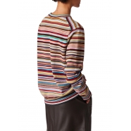 Pull col rond bayadère Cachemire W1R 486N N11052 92 Paul Smith Femme Boutique Strasbourg vêtement fashion mode