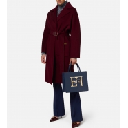 Manteau bordeaux double face Ceinture Elisabetta Franchi Femme CP54D CG3 Strasbourg Femme Algorithme la Loggia Shop online