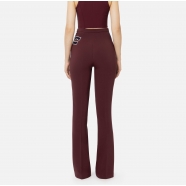 Pantalon tailleur large Bordeaux bandes navy Elisabetta Franchi Femme PA039 CN9 Strasbourg Shop online Boutique vêtement