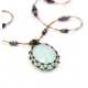 Collier Tibétain Stib Calcedoine Bleu Sharing Bijoux Boutique Strasbourg Jewelery online Concept store