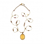 Collier Tibétain Stib Citrine Jaune Sharing Bijoux Boutique Strasbourg Jewelery online Concept store