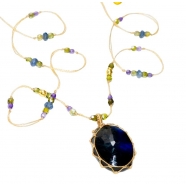 Collier Tibétain Stib Labradorite Bleu Vert Sharing Bijoux Boutique Strasbourg Jewelery online Concept store