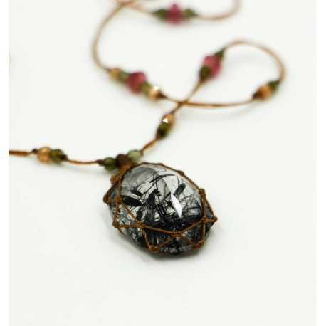 Collier Tibétain Stib Quartz Black Rutile Sharing Bijoux Boutique Strasbourg Jewelery online Concept store